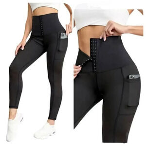 NWOT High Waist Corset Legging with side pocjet Sz XL